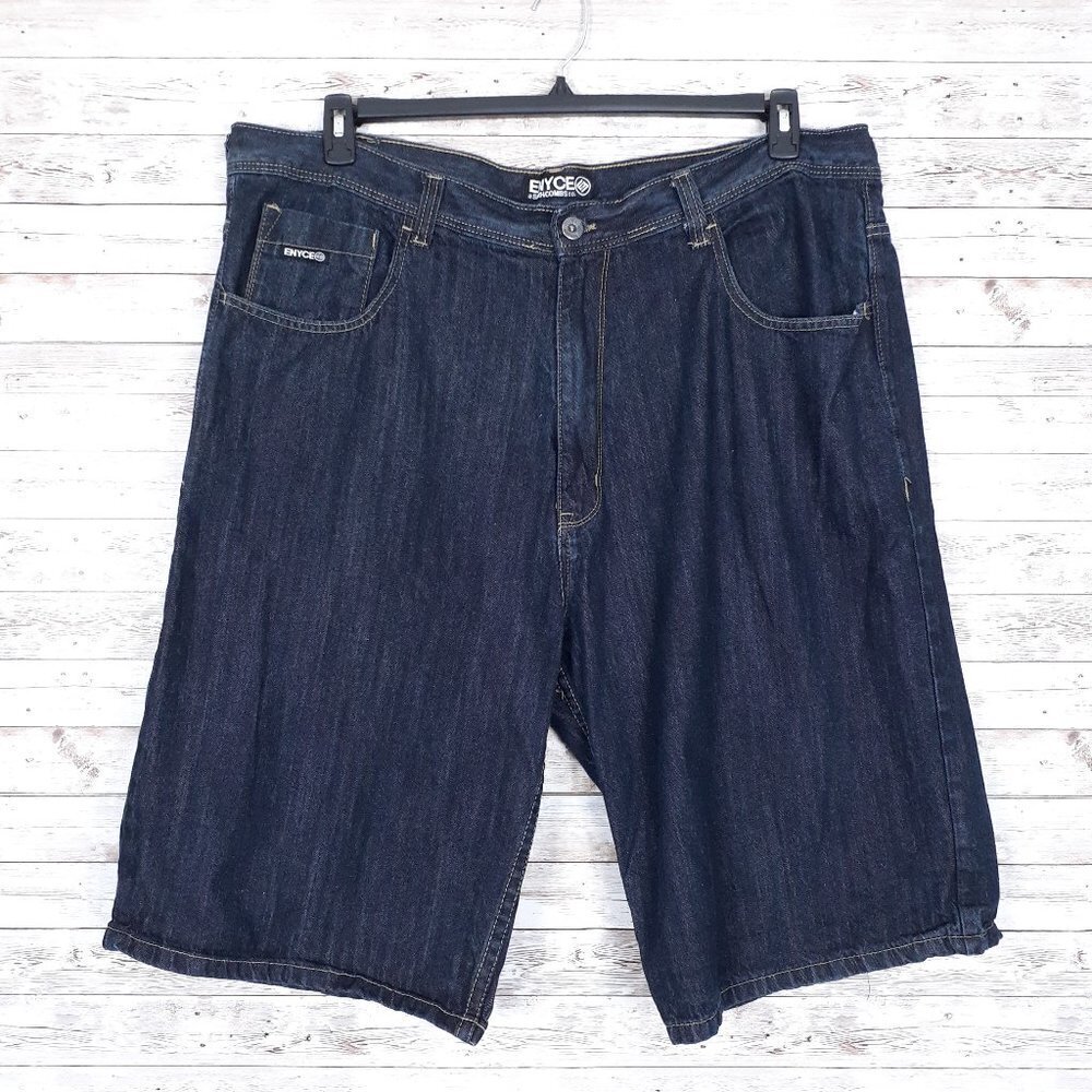 Enyce Mens Jean Shorts Sz 46 Bermuda Blue 502A